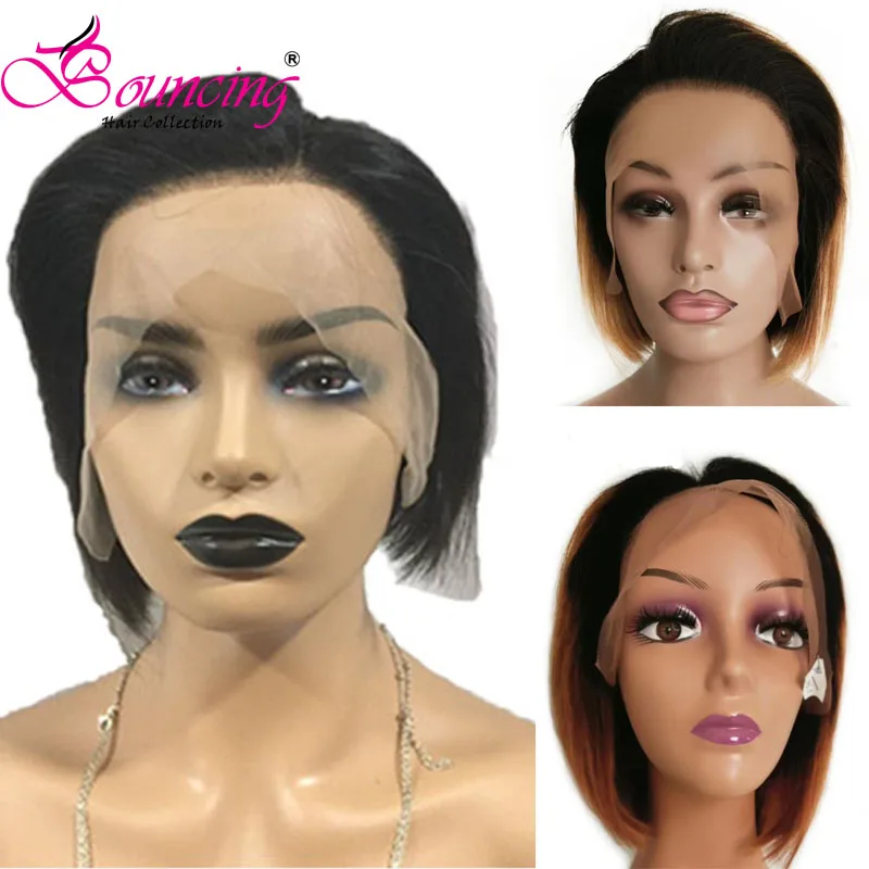 Bouncing Human Hair Brazilian Remy Hair Customized 13*4 Lace Frontal Side Part Wigs Short Pixie Cut Wigs #1BB/27B/30 Wigs
Bouncing Human Hair Brazilian Remy Hair Customized 13*4 Lace Frontal Side Part Wigs Short Pixie Cut Wigs #1BB/27B/30 Wigs