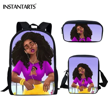 INSTANTARTS Fashion 3D Printed Colorful African Girl Bag Kid Child School Bag Teenager Gril Backpack 3Pcs/Set Book Bag Mochila
INSTANTARTS Fashion 3D Printed Colorful African Girl Bag Kid Child School Bag Teenager Gril Backpack 3Pcs/Set Book Bag Mochila