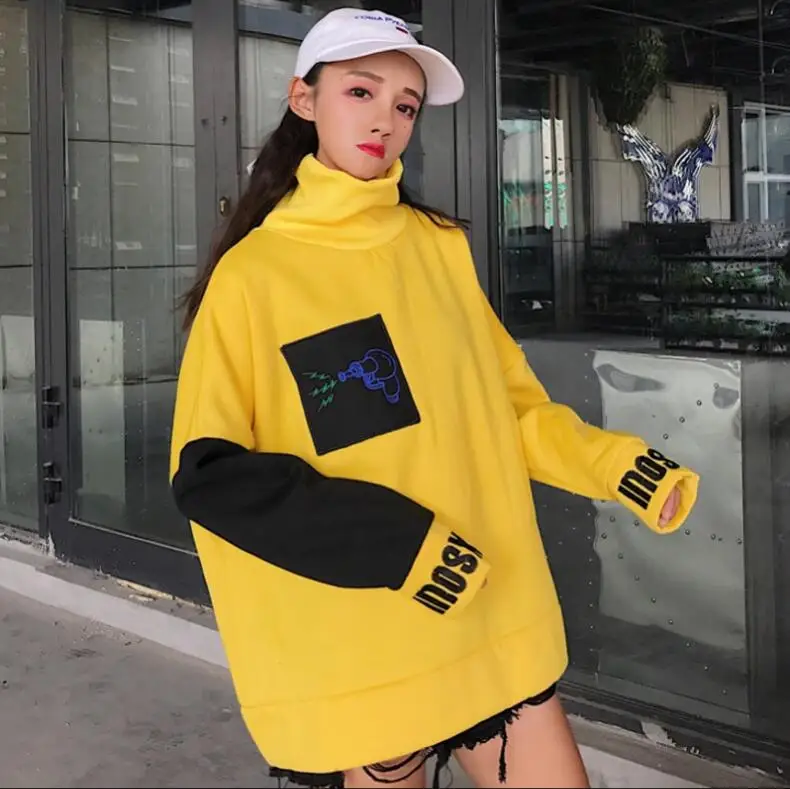Autumn and winter women Harajuku wind loose bf Sweatshirts embroidered small high collar
Autumn and winter women Harajuku wind loose bf Sweatshirts embroidered small high collar