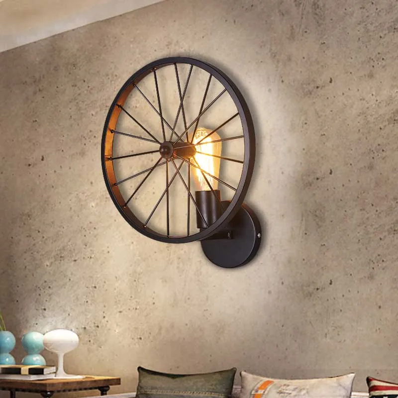 Vintage Ameican Country Industrial Personally Loft Vehicle Wheel Iron Edison Wall Sconce Lamp Bar Restaurant Home Decor Lighting
Vintage Ameican Country Industrial Personally Loft Vehicle Wheel Iron Edison Wall Sconce Lamp Bar Restaurant Home Decor Lighting