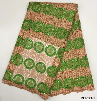 2017 guipure cord lace fabric with Sequins African Cotton wedding party water soluble lace for woman clothing PLS-124
2017 guipure cord lace fabric with Sequins African Cotton wedding party water soluble lace for woman clothing PLS-124