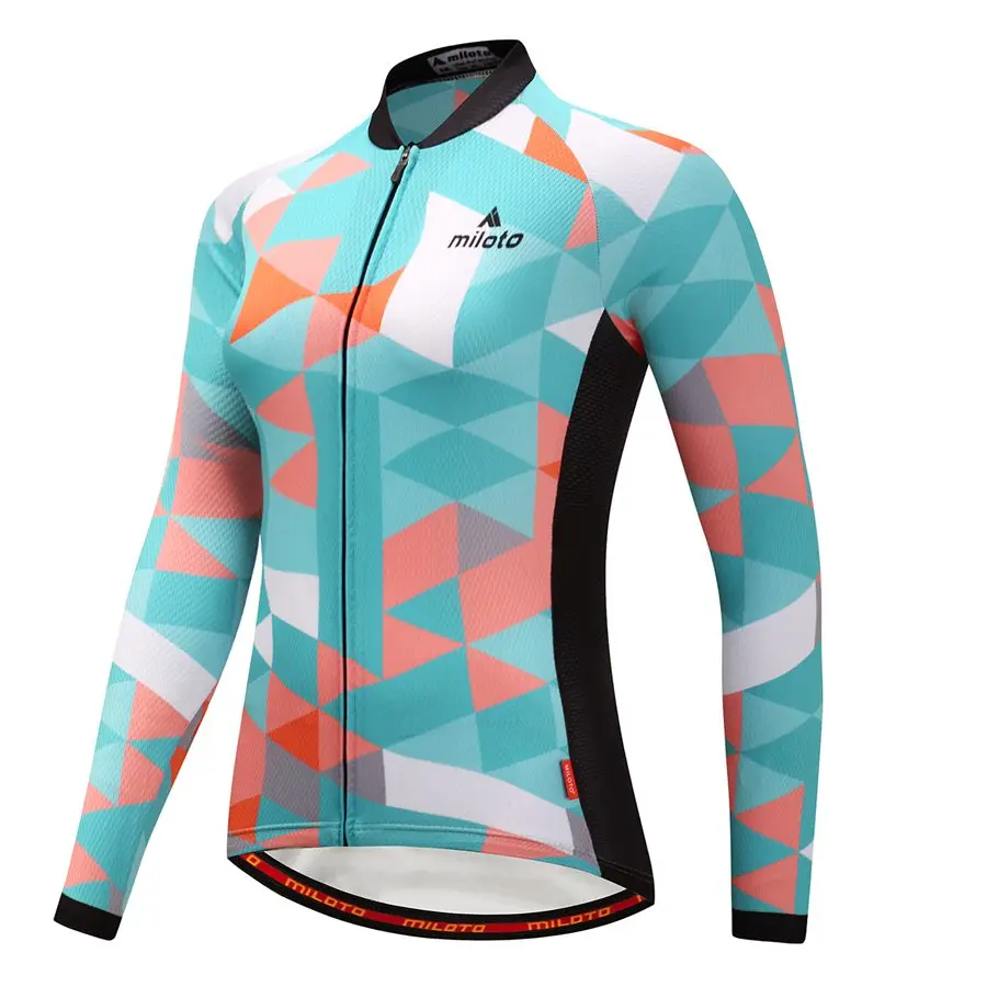 

Miloto Women Long Sleeve Cycling Jersey Cycling Clothing maillot ciclismo Breathable Bike Team MTB Wear roupa ciclismo