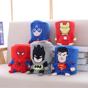 Cartoon Superman Spiderman Captain Ironman Rolling Blanket Stuffed Cushion Plush Hand Warm Blanket Birthday Christmas Gift #1027
Cartoon Superman Spiderman Captain Ironman Rolling Blanket Stuffed Cushion Plush Hand Warm Blanket Birthday Christmas Gift #1027