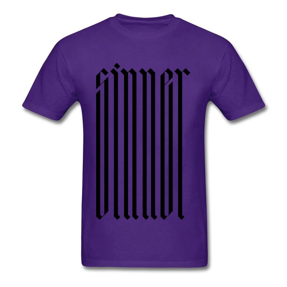 Tops T Shirt SINNER Lovers Day 2018 Fashion Leisure Short Sleeve 100% Cotton O-Neck Adult T-Shirt Leisure Clothing Shirt SINNER purple
