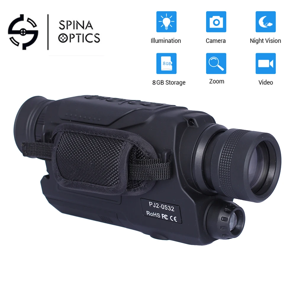 PJ2 5x32 Digital Infrared Night Vision Scope Monocular 200m Range Free 8GB DVR Photo Video Playback camera for Hunting
PJ2 5x32 Digital Infrared Night Vision Scope Monocular 200m Range Free 8GB DVR Photo Video Playback camera for Hunting