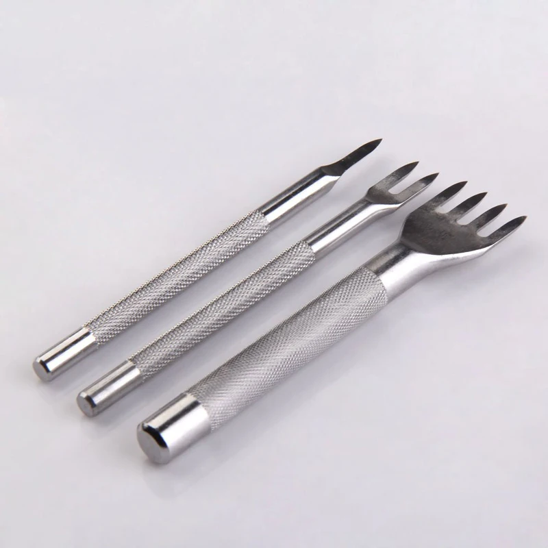 High 3PCS Steel Flat Prong Chisel Pro-line Pre Stitching Leather Craft Tools Hole Pricking Punch Kit UEJ
High 3PCS Steel Flat Prong Chisel Pro-line Pre Stitching Leather Craft Tools Hole Pricking Punch Kit UEJ