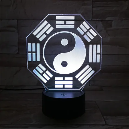 Eight Trigrams LED Night Light Touch Sensor RGB Decorative Lamp Child Kids Chinese culture Bagua Pa Kua Desk lamp bedside
Eight Trigrams LED Night Light Touch Sensor RGB Decorative Lamp Child Kids Chinese culture Bagua Pa Kua Desk lamp bedside