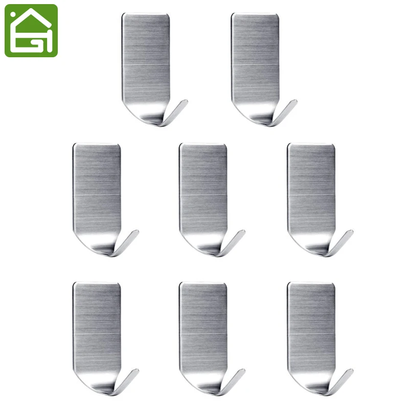 8 Pieces Stainless Steel Waterproof Rustproof 3M Self Adhesive Hooks for Sundries Heaphone and Plug
8 Pieces Stainless Steel Waterproof Rustproof 3M Self Adhesive Hooks for Sundries Heaphone and Plug