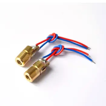 

100pcs 650nm 6mm 3V 5mW Laser Dot Diode Module Head With Red Dot High Quality