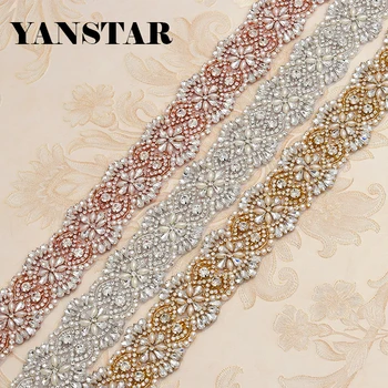 YANSTAR Handmade 5CM*5 YARDS Wedding Belt Rhinestones Appliques Accessory Rose Clear Crystal Pearls Trim Sewing On Brida YS811
YANSTAR Handmade 5CM*5 YARDS Wedding Belt Rhinestones Appliques Accessory Rose Clear Crystal Pearls Trim Sewing On Brida YS811