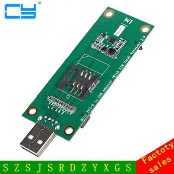 Mini PCI-E Wireless WWAN to USB Adapter Card with SIM Card Slot Module Testing Tools