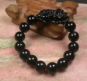 N1566 CHINESE Black JADE Bead Dragon Pi Xiu Coin (A0427) Feng Shui Bracelet 10pc
N1566 CHINESE Black JADE Bead Dragon Pi Xiu Coin (A0427) Feng Shui Bracelet 10pc