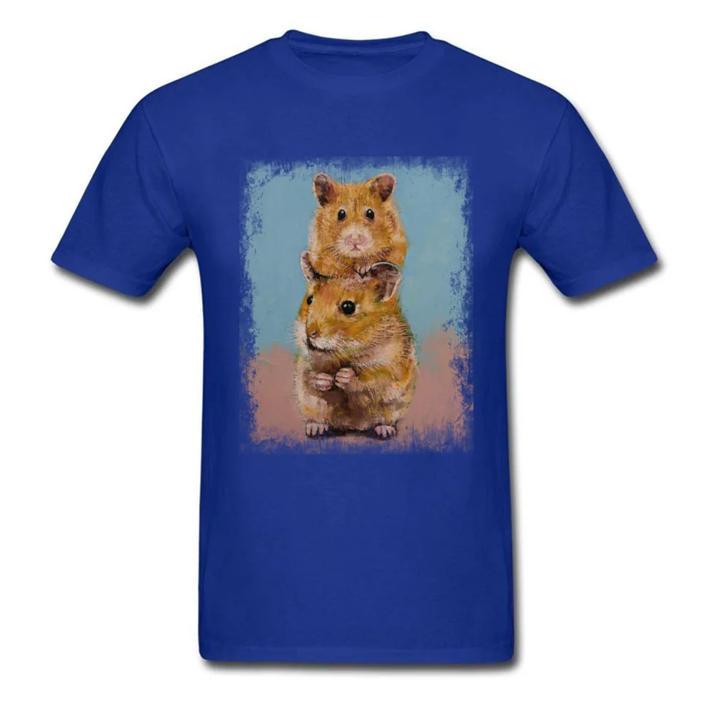 HAMSTERS Men Company cosie Tops Tees Round Collar Summer/Autumn Cotton T Shirt Geek Short Sleeve T Shirts Wholesale HAMSTERS blue