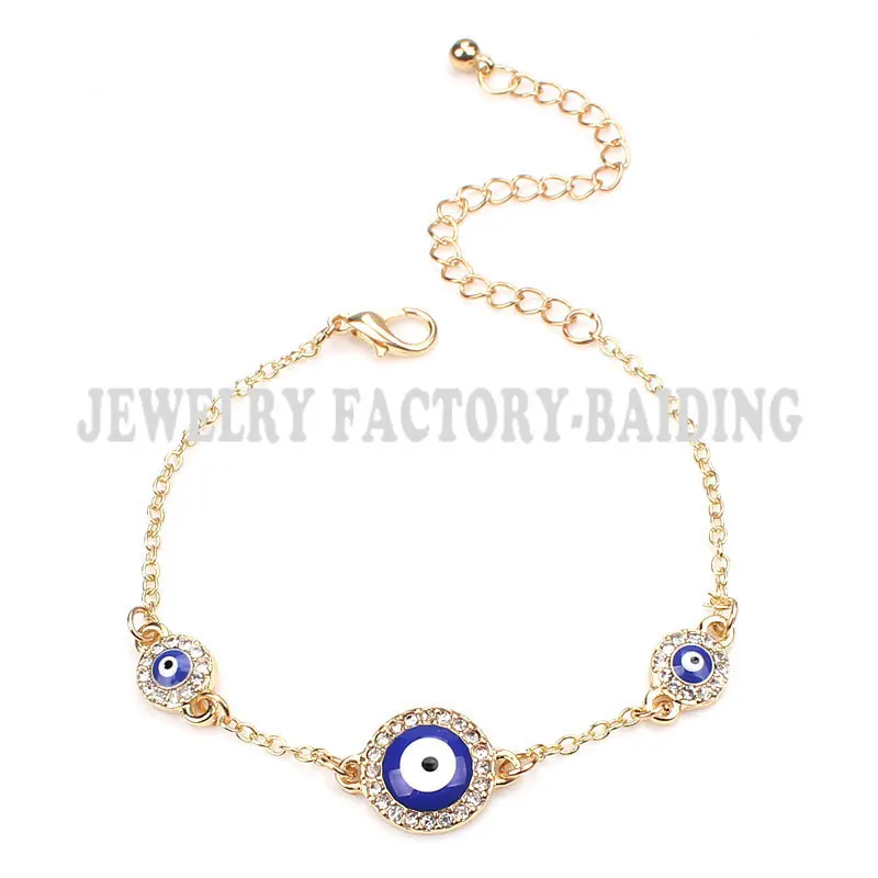 1pc hot sale gold silver metal chain round clear crystal bracelet for women evil eye lucky Turkish fashion charms jewelry
1pc hot sale gold silver metal chain round clear crystal bracelet for women evil eye lucky Turkish fashion charms jewelry