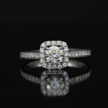 LASAMERO 0.503CT IJ/SI Round Cut Halo Cushion Natural Diamond Ring For Women 18k White Gold Certified Engagement Wedding Ring
LASAMERO 0.503CT IJ/SI Round Cut Halo Cushion Natural Diamond Ring For Women 18k White Gold Certified Engagement Wedding Ring