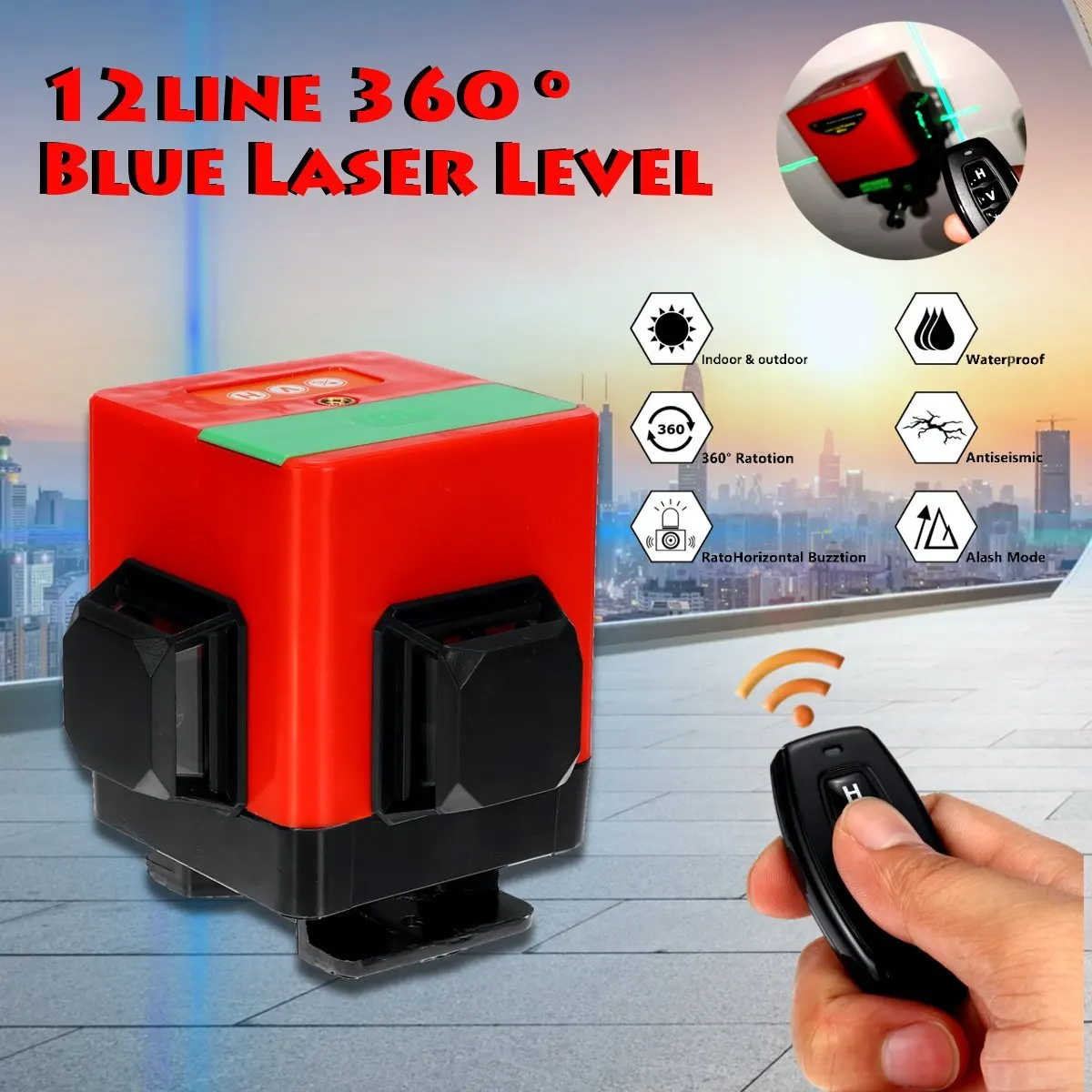 Blue Lights 12 Line Laser Level High Precisions Flat Floor Tile Leveling Instrument Ground Line Intelligent Remote Control
Blue Lights 12 Line Laser Level High Precisions Flat Floor Tile Leveling Instrument Ground Line Intelligent Remote Control