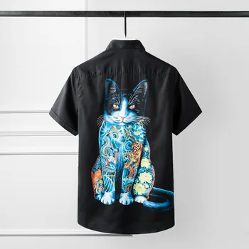New Black Solid Color Mens Shirts Luxury Digital Printing Short Sleeve Mens Dress Shirts Plus Size 4xl Party Nightclub Shirt Man
New Black Solid Color Mens Shirts Luxury Digital Printing Short Sleeve Mens Dress Shirts Plus Size 4xl Party Nightclub Shirt Man