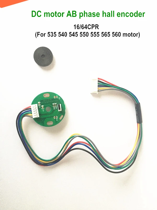 550/545 DC motor AB biphase hall magnetic encoder, motor encoder incremental 16/64CPR (For 535 540 555 565 560 motor)
550/545 DC motor AB biphase hall magnetic encoder, motor encoder incremental 16/64CPR (For 535 540 555 565 560 motor)