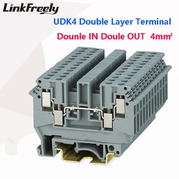 UDK4 50pcs 2 IN+2 OUT Double Layer Electrical Wire Screw Terminal Connectors UK1.5 UK2.5 UK3N UK5N UK10N Splice Crimp Terminal
UDK4 50pcs 2 IN+2 OUT Double Layer Electrical Wire Screw Terminal Connectors UK1.5 UK2.5 UK3N UK5N UK10N Splice Crimp Terminal