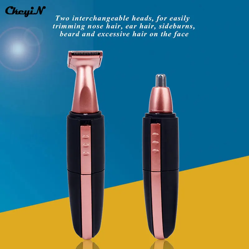 2 in 1 Multifunctional Electric Nose Ear Beard Hair Razor Trimmer for Men Eyebrow Cutter Personal Groomer Set Face Care with LED
2 in 1 Multifunctional Electric Nose Ear Beard Hair Razor Trimmer for Men Eyebrow Cutter Personal Groomer Set Face Care with LED