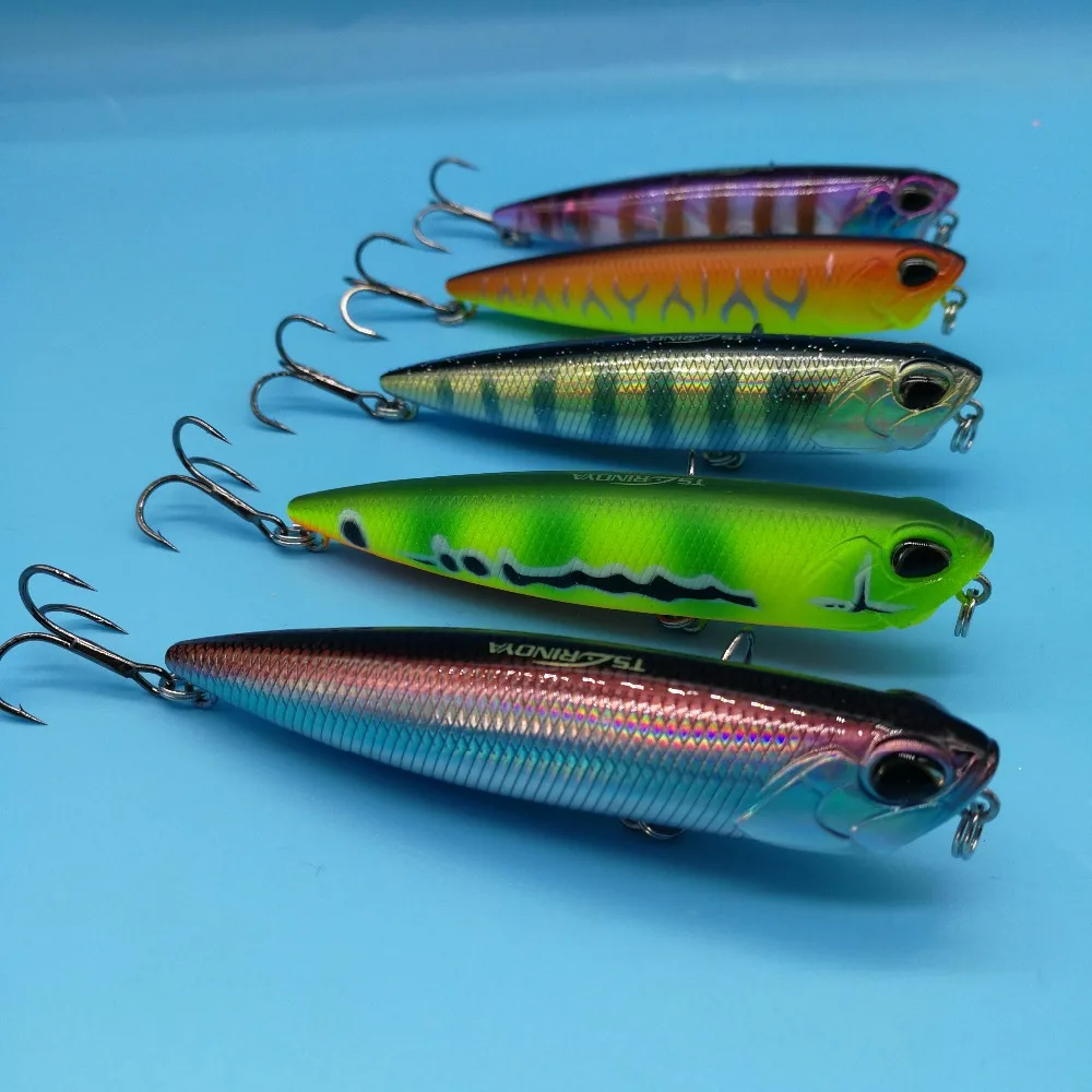 TSURINOYA 5PCS/LOT Long distance throwing Pencil lure 85mm/10g 5colors Top water fishing lure Bass bait Snakehead lure
TSURINOYA 5PCS/LOT Long distance throwing Pencil lure 85mm/10g 5colors Top water fishing lure Bass bait Snakehead lure