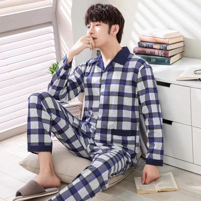 Male Pajamas Set 2 in 1 Autumn Men Pyjamas Korean Sleepwear Cotton Casual Homewear Male Clothing
Male Pajamas Set 2 in 1 Autumn Men Pyjamas Korean Sleepwear Cotton Casual Homewear Male Clothing