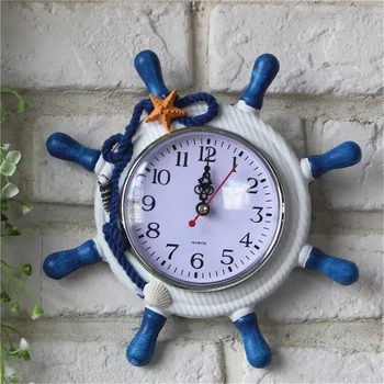 New Round Retro Wood Mediterranean-Style Rudder Anchor Saat Needle Wall Hanging Clock Home Wall Clock Decoration
New Round Retro Wood Mediterranean-Style Rudder Anchor Saat Needle Wall Hanging Clock Home Wall Clock Decoration
