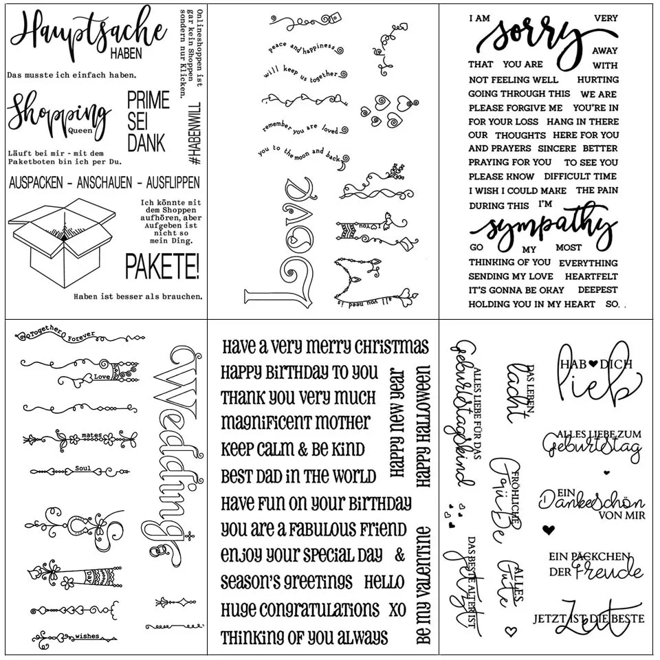 

Creative language blessings Transparent and Clear Stamp DIY Scrapbooking Album Card Making DIY Decoration Making