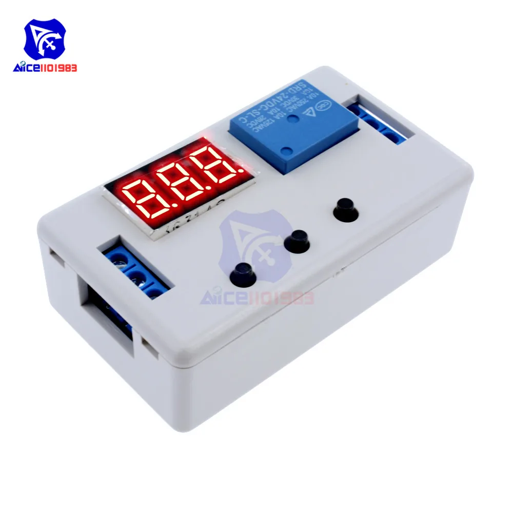 1 Channel 24V Control Programmable Timer Switch Trigger Cycle Module Digital LED Display Time Delay Relay Module Board With Case
1 Channel 24V Control Programmable Timer Switch Trigger Cycle Module Digital LED Display Time Delay Relay Module Board With Case