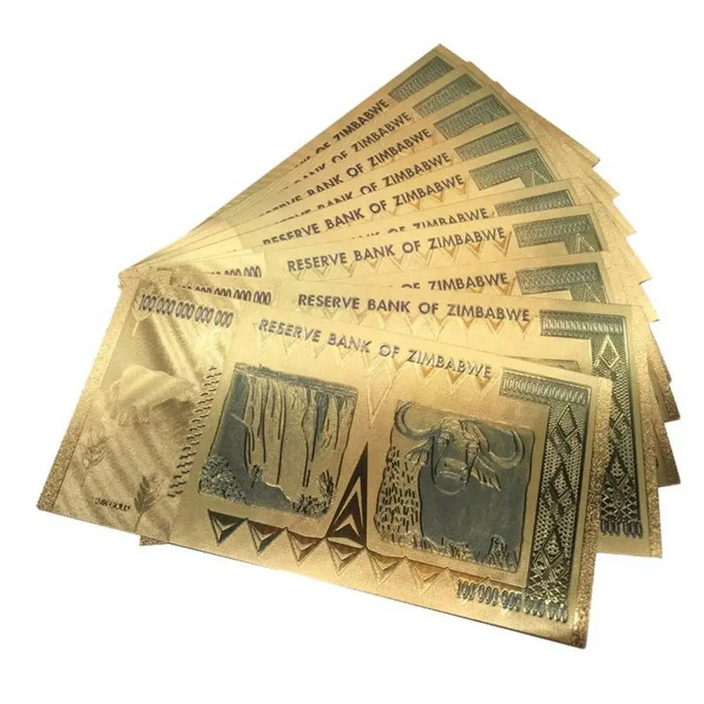 Zimbabwe 100 Trillion Dollars CommemorateionBanknote Gold Bill World Money Currency Collection Souvenir Crafts
Zimbabwe 100 Trillion Dollars CommemorateionBanknote Gold Bill World Money Currency Collection Souvenir Crafts