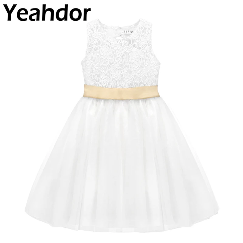 Children Bridesmaid Dress Kids Girls Sleeveless Crochet Floral Lace Satin Bowknot Dress Pageant Wedding Birthday Party Dresses
Children Bridesmaid Dress Kids Girls Sleeveless Crochet Floral Lace Satin Bowknot Dress Pageant Wedding Birthday Party Dresses