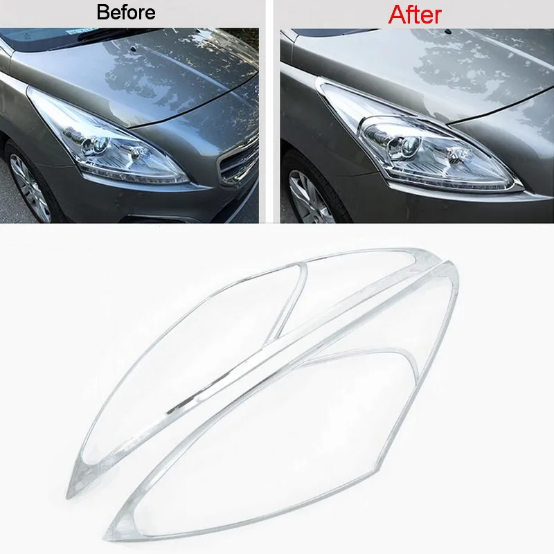 2 pcs DIY Car Styling New ABS Chrome Two Style Front Headlight Light Cover Case Stickers For peugeot 3008 2013-14 accessories
2 pcs DIY Car Styling New ABS Chrome Two Style Front Headlight Light Cover Case Stickers For peugeot 3008 2013-14 accessories