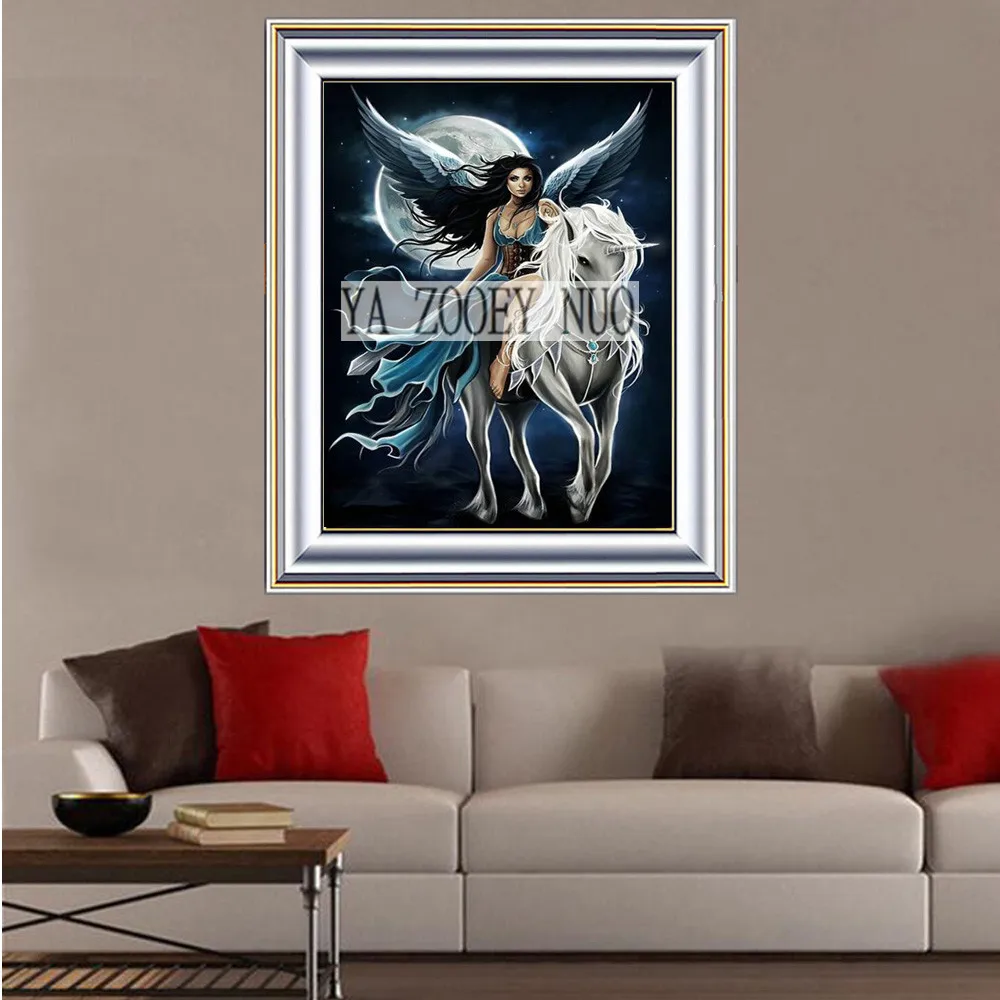 YA ZOOEY NUO 5D Diy Diamond Painting Cross Stitch Angels and unicorn 5D Diamond Embroidery Full Drill Painting Home decor H1667
YA ZOOEY NUO 5D Diy Diamond Painting Cross Stitch Angels and unicorn 5D Diamond Embroidery Full Drill Painting Home decor H1667