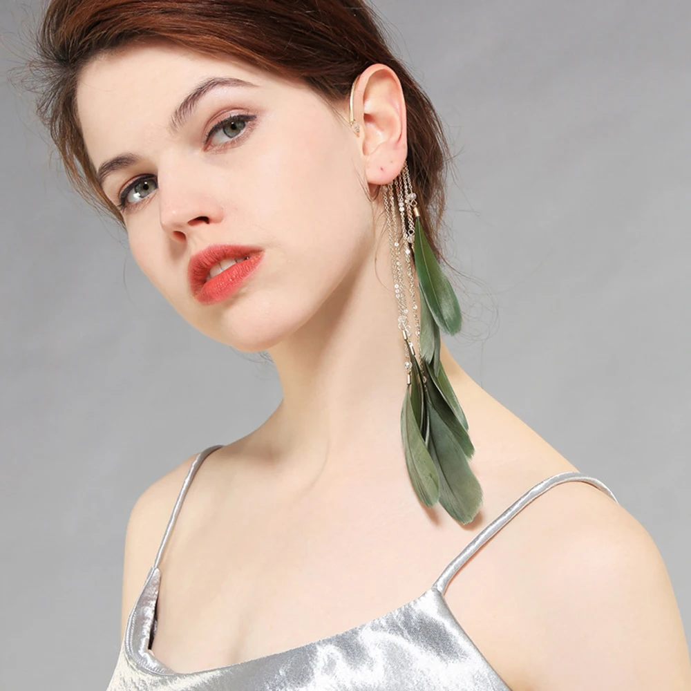Fashion retro temperament super fairy beaded feather earhook bohemian long section women tassel earrings women jewelry kolczyki
Fashion retro temperament super fairy beaded feather earhook bohemian long section women tassel earrings women jewelry kolczyki