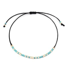 Bohemian Small Acrylic Beads Ankle Bracelet Hand Braided Ethnic Halhal Foot Jewelry For Women Summer Beach Anklet Accessories Bohemian Small Acrylic Beads Ankle Bracelet Hand Braided Ethnic Halhal Foot Jewelry For Women Summer Beach Anklet Accessories
