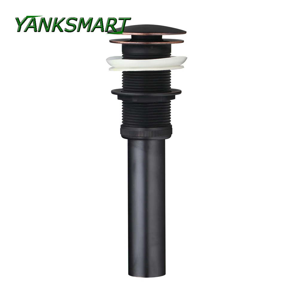 YANKSMART Oil Rubber Bronze Bath Drains Sink Black Bathroom/Kitchen Round Plate basim Drain Pop Up without Overflow Drain
YANKSMART Oil Rubber Bronze Bath Drains Sink Black Bathroom/Kitchen Round Plate basim Drain Pop Up without Overflow Drain