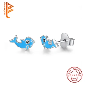 BELAWANG Real 925 Sterling Silver Enamel Dolphin Stud Earrings Women Jewelry Accessories Lovely Jewelry Gift For Children's Day
BELAWANG Real 925 Sterling Silver Enamel Dolphin Stud Earrings Women Jewelry Accessories Lovely Jewelry Gift For Children's Day