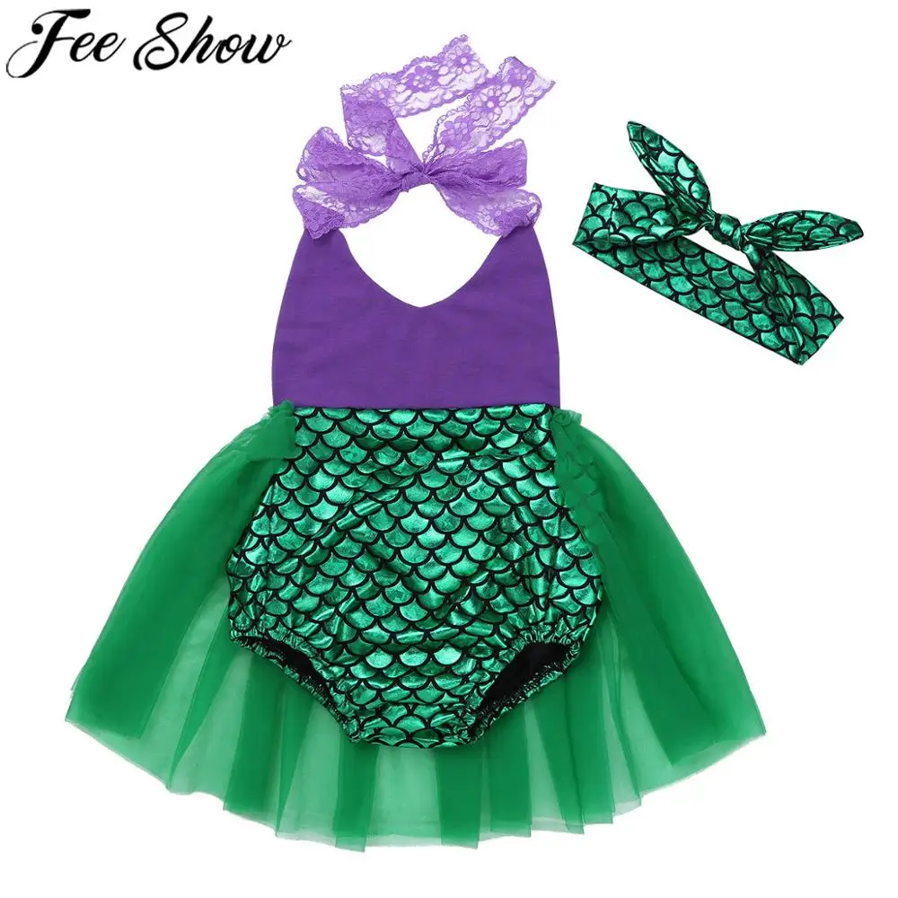 FEESHOW Infantil Newborn Baby Girls Summer Clothing Mermaid Romper Sequin Lace Cosplay Halloween Costume Playsuits Photo Clothes
FEESHOW Infantil Newborn Baby Girls Summer Clothing Mermaid Romper Sequin Lace Cosplay Halloween Costume Playsuits Photo Clothes