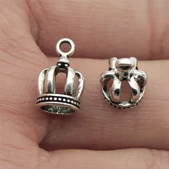 Charms 3D Crown Antique Silver Color Alloy DIY Jewelry Making Accessories 8x8x13mm 15pcs/Lot
Charms 3D Crown Antique Silver Color Alloy DIY Jewelry Making Accessories 8x8x13mm 15pcs/Lot