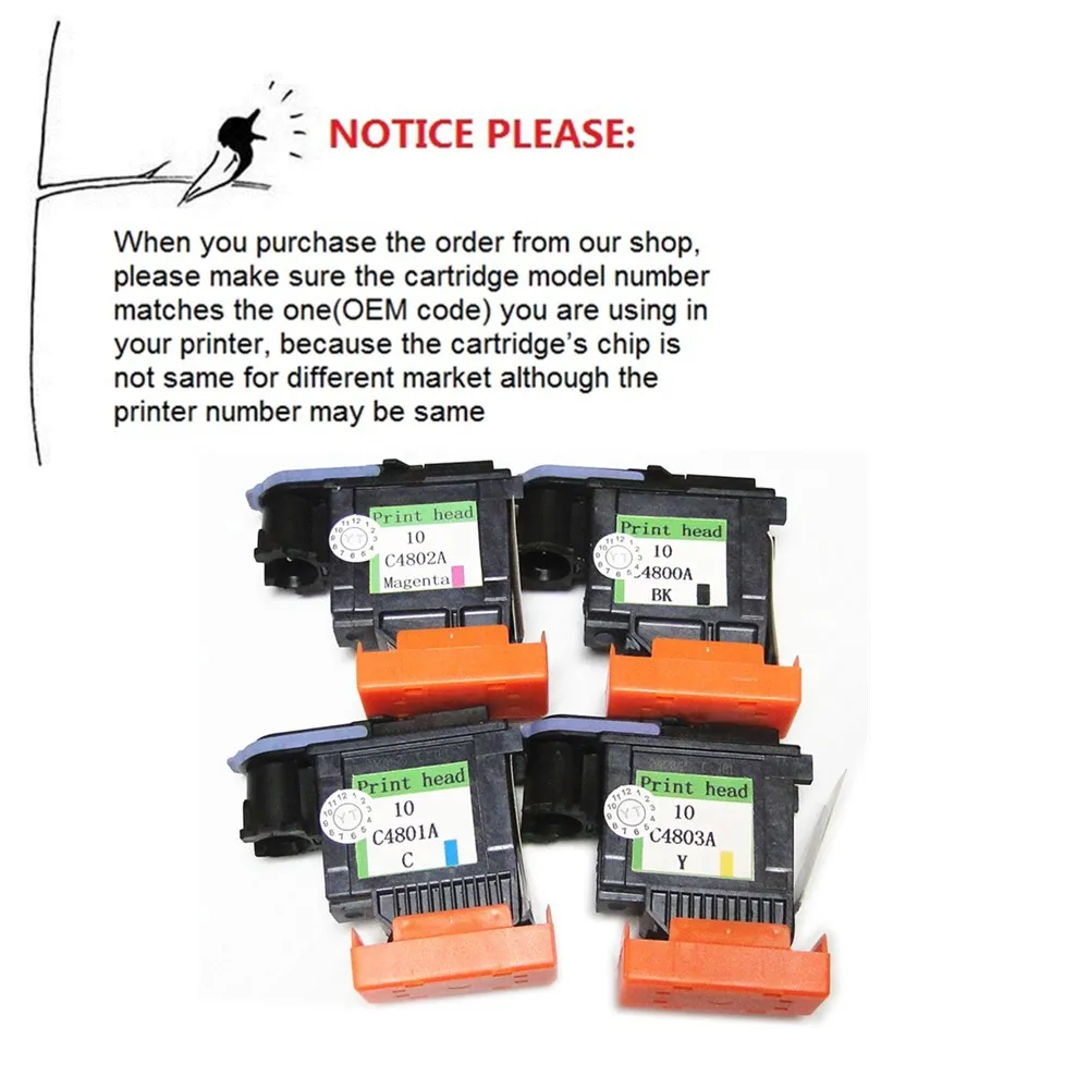 YOTAT Remanufactured 10 print head C4800A C4801A C4802A C4803A for HP10 printhead for HP Designjet Colorpro CAD/GA/2000/2000CN
YOTAT Remanufactured 10 print head C4800A C4801A C4802A C4803A for HP10 printhead for HP Designjet Colorpro CAD/GA/2000/2000CN