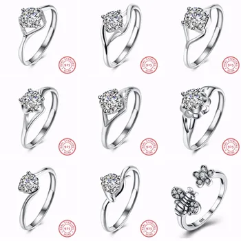100% 925 Sterling Silver Ring Adjustable Romantic Wedding Rings Jewelry Women Sparkling Geometric Lines Lavish Ring Accessories
100% 925 Sterling Silver Ring Adjustable Romantic Wedding Rings Jewelry Women Sparkling Geometric Lines Lavish Ring Accessories