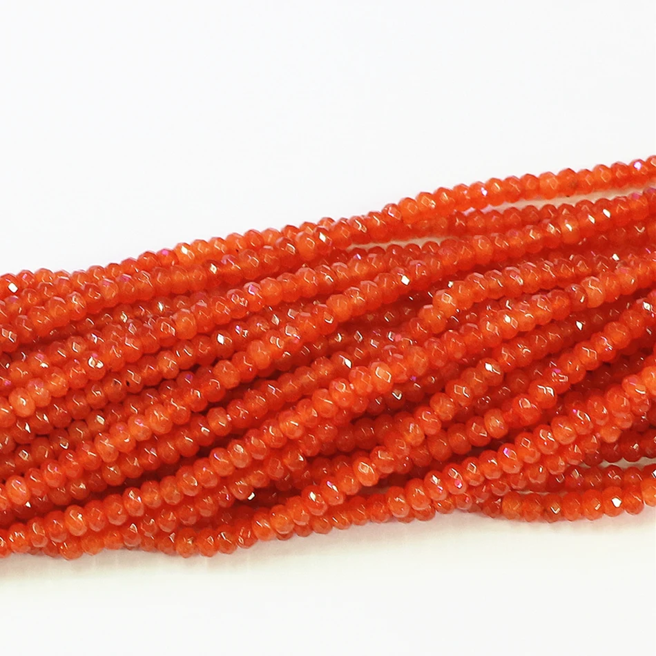 Natural stone orange red jades stone 2x4mm chalcedony faceted abacus loose beads handmade high quality findins jewelry 15" B577
Natural stone orange red jades stone 2x4mm chalcedony faceted abacus loose beads handmade high quality findins jewelry 15" B577