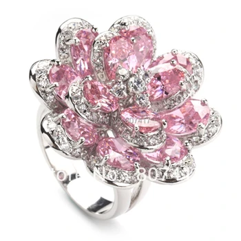 SHUNXUNZE Luxury Flower wedding rings Jewelry & Accessories for men and women Pink Cubic Zirconia Rhodium Plated R549 size 6-13
SHUNXUNZE Luxury Flower wedding rings Jewelry & Accessories for men and women Pink Cubic Zirconia Rhodium Plated R549 size 6-13