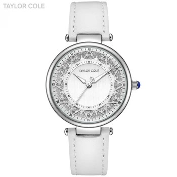 Taylor Cole Silver Women Watches Orologio Donna White Leather Strap Saat Japan Quartz Clock Dress Watches Relogio Feminino/TC107
Taylor Cole Silver Women Watches Orologio Donna White Leather Strap Saat Japan Quartz Clock Dress Watches Relogio Feminino/TC107