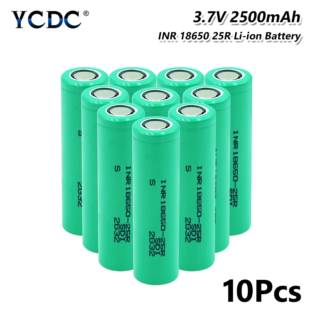 INR 18650 25R Battery 2500mAh Rechargeable 20A lithium continuous discharge dedicated electronic power For Vape Flashlight
INR 18650 25R Battery 2500mAh Rechargeable 20A lithium continuous discharge dedicated electronic power For Vape Flashlight