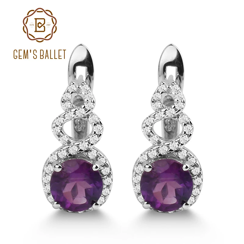 Gem's Ballet 1.63Ct Purple Earrings Natural Amethyst Gemstone Stud Earrings 925 Sterling Silver for Women Gift Fine Jewelry
Gem's Ballet 1.63Ct Purple Earrings Natural Amethyst Gemstone Stud Earrings 925 Sterling Silver for Women Gift Fine Jewelry