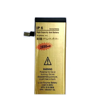5pcs For iPhone 6 6G High Capacity Gold 2850mAh Li-ion Polymer Internal Battery
5pcs For iPhone 6 6G High Capacity Gold 2850mAh Li-ion Polymer Internal Battery
