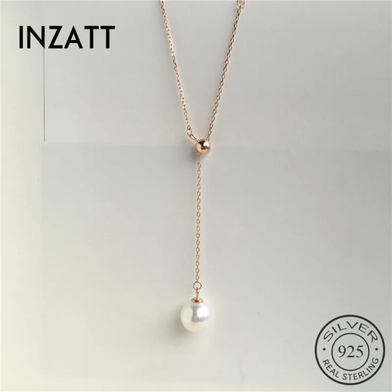 INZATT Fashion 925 Sterling Silver Round Pearl Pendant Necklace for Women Sweater ChainTassel Jewelry Rose gold Gift Birthday
INZATT Fashion 925 Sterling Silver Round Pearl Pendant Necklace for Women Sweater ChainTassel Jewelry Rose gold Gift Birthday
