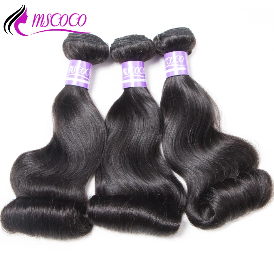 

Mscoco Hair 3 Bundles Deal Funmi Brazilian Hair Weave Bundles Egg Curly Human Hair Bundles Natural Color Remy Hair