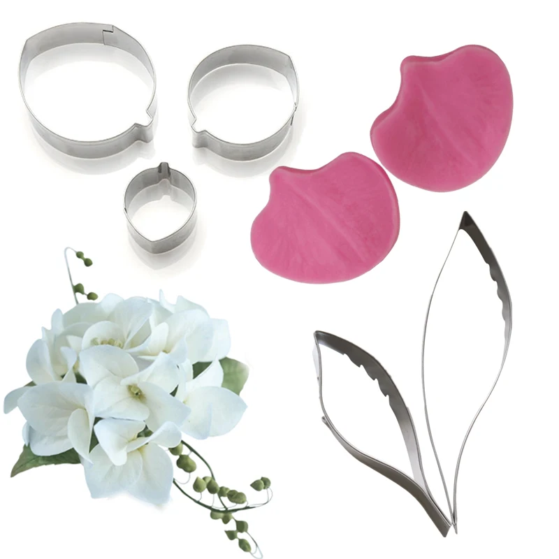 Hydrangea Leaf Stainless Steel Cutter Set Silicone Petal Veiner Fondant Cake Decoration Tool Floral Petal Cutter Sugar craft
Hydrangea Leaf Stainless Steel Cutter Set Silicone Petal Veiner Fondant Cake Decoration Tool Floral Petal Cutter Sugar craft